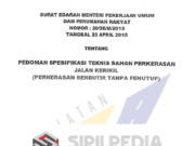 Pedoman Spesifikasi Teknis Bahan Perkerasan Jalan Kerikil (Perkerasan Berbutir Tanpa Penutup)