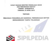 Pedoman Penambalan Dangkal Perkerasan Beton Bersambung Tanpa Tulangan