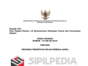 Pedoman Penentuan Kelas Kinerja Aspal