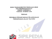 Pedoman Perancangan dan Pelaksanaan Perkerasan Jalan Telford
