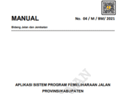 Surat Edaran Direktur Jenderal Bina Marga Nomor 22/SE/Db/2021 tentang Manual Aplikasi Sistem Program Pemeliharaan Jalan Provinsi/Kabupaten atau Provincial/Kabupaten Road Management System (PKRMS) (Manual Nomor 04/M/BM/2021)
