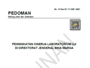 12 Rev:01/P/BM/2021 Pedoman Peningkatan Kinerja Laboratorium Uji di Direktorat Jenderal Bina Marga
