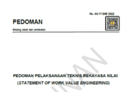 04/P/BM/2022 Pedoman Pelaksanaan Teknis Rekayasa Nilai (Statement of Work Value Engineering)