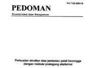 Pedoman Perkuatan Struktur Atas Jembatan Pelat Berongga dengan Metode Prategang Eksternal