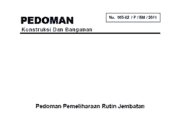Pedoman Pemeliharaan Rutin Jembatan