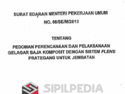 Pedoman perencanaan dan pelaksanaan gelagar baja komposit dengan sistem flens prategang untuk jembatan