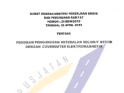 Pedoman Pengukuran Ketebalan Selimut Beton dengan Covermeter Elektromagnetik