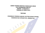 Pedoman Perencanaan Sistem Monitoring Kesehatan Struktur Jembatan