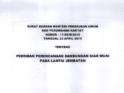 Pedoman Perencanaan Sambungan Siar Muai Pada Lantai Jembatan