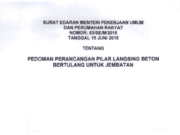 Pedoman Perancangan Pilar Langsing Beton Bertulang Untuk Jembatan