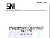 Sistem perpipaan plastik – Pipa polietilena (PE) dan fiting untuk sistem penyediaan air minum – Bagian 2: Pipa