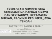 EKSPLORASI SUMBER DAYA BATUGAMPING