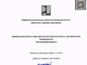 SOP/UPM-SMLML/DJBM-04 tentang Prosedur Kerja Mutu, Keselamatan dan Kesehatan Kerja, dan Lingkungan Penanganan B3
