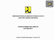 SOP/UPM/DJBM-11 tentang Prosedur Pembangunan Jembatan