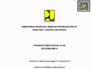 SOP/UPM/DJBM-12 tentang Prosedur Pemeliharaan Jalan