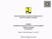 SOP/UPM/DJBM-37 tentang Prosedur Pengumpulan dan Pengolahan Data Jalan dan Jembatan Nasional dan Daerah