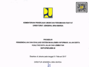 SOP/UPM/DJBM-38 tentang Prosedur Pengendalian dan Evaluasi Sistem Manajemen Informasi Jalan Serta Kualitas Data Jalan dan Jembatan