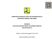 SOP/UPM/DJBM-76 tentang Prosedur Penyiapan Dokumen Desain Jalan Bebas Hambatan
