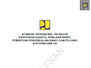 SOP/UPM/DJBM-149 tentang Prosedur Identifikasi Bahaya, Penilaian Risiko, Penentuan Pengendalian Risiko, dan Peluang