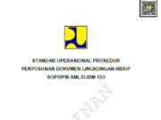SOP/UPM-SML/DJBM-153 tentang Prosedur Penyusunan Dokumen Lingkungan Hidup