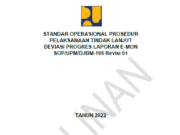 SOP/UPM/DJBM-106 Revisi 01 Tentang Pelaksanaan Tindak Lanjut Deviasi Progres Laporan E-Mon