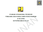 SOP/UPM/DJBM-66 Rev:01 Standar Operasional Prosedur Pemilihan Jasa Konsultansi Perseorangan (E-Seleksi)