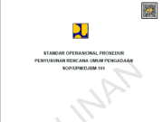 SOP/UPM/DJBM-161 Standar Operasional Prosedur Penyusunan Rencana Umum Pengadaan