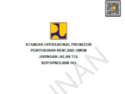SOP/UPM/DJBM-163 Standar Operasional Prosedur Penyusunan Rencana Umum Jaringan Jalan Tol