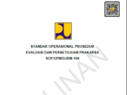 SOP/UPM/DJBM-166 Standar Operasional Prosedur Evaluasi dan Persetujuan Prakarsa