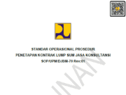 SOP/UPM/DJBM-70 Rev:01 Standar Operasional Prosedur Penetapan Kontrak Lump Sum Jasa Konsultansi