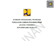 SOP/UPM/DJBM-109 Rev:01 Standar Operasional Prosedur Pengajuan Gambar Rekaman Akhir (As Built Drawing)