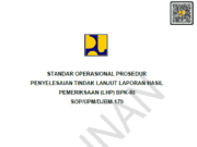 SOP/UPM/DJBM-179 Standar Operasional Prosedur Penyelesaian Tindak Lanjut Laporan Hasil Pemeriksaan (LHP) BPK-RI