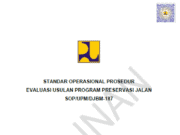 SOP/UPM/DJBM-187 tentang Standar Operasional Prosedur Evaluasi Usulan Preservasi Jalan