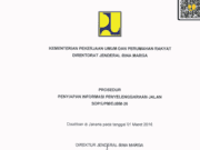 SOP/UPM/DJBM-26 tentang Prosedur Penyiapan Informasi Penyelenggaraan Jalan