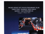 SOP/UPM/DJBM-09 tentang Proses Bisnis Inti Penyelenggaraan Jalan Direktorat Jenderal Bina Marga