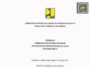 SOP/UPM/DJBM-27 tentang Prosedur Pembinaan Penyusunan Program dan Anggaran Penyelenggaraan Jalan