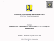 SOP/UPM/DJBM-35 tentang Prosedur Pembinaan Data dan Sistem Manajemen Informasi Jalan dan Jembatan