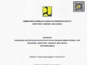 SOP/UPM/DJBM-36 tentang Prosedur Koordinasi Keterpaduan Infrastruktur Sistem Manajemen Internal dan Eksternal Direktorat Jenderal Bina Marga