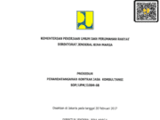 SOP/UPM/DJBM-68 tentang Prosedur Penandatanganan Kontrak Jasa Konsultansi