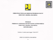 SOP/UPM/DJBM-22 tentang Prosedur Pembinaan, Koordinasi dan Penyusunan Laporan Kinerja Direktorat Jenderal Bina Marga