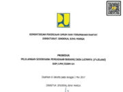 SOP/UPM/DJBM-64 tentang Prosedur Pelelangan Sederhana Pengadaan Barang Atau Jasa Lainnya (E-Lelang)