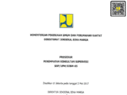 SOP/UPM/DJBM-85 tentang Prosedur Penempatan Konsultan Supervisi