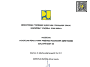 SOP/UPM/DJBM-88 tentang Prosedur Pengajuan Pembayaran Prestasi Pekerjaan Konstruksi