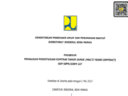 SOP/UPM/DJBM-107 tentang Prosedur Pengajuan Persetujuan Kontrak Tahunan Jamak (Multi Years Contract)