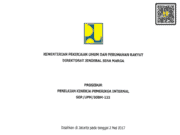 SOP/UPM/DJBM-123 tentang Prosedur Penilaian Kinerja Pemeriksa Internal