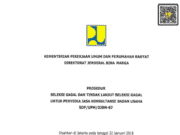 SOP/UPM/DJBM-67 tentang Prosedur Seleksi Gagal Dan Tindak Lanjut Seleksi Gagal Untuk Penyedia Jasa Konsultansi Badan Usaha