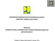 SOP/UPM/DJBM-95 tentang Prosedur Laporan Bulanan, Semesteran Dan Tahunan Pemakaian Peralatan