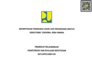 SOP/UPM/DJBM-99 tentang Prosedur Pelaksanaan Monitoring Dan Evaluasi Kepatuhan