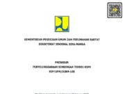 SOP/UPM/DJBM-108 tentang Prosedur Penyelenggaraan Bimbingan Teknis NSPK