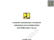 SOP/UPM/DJBM-01 tentang Standar Operasional Prosedur Pengendalian Dokumen NSPK